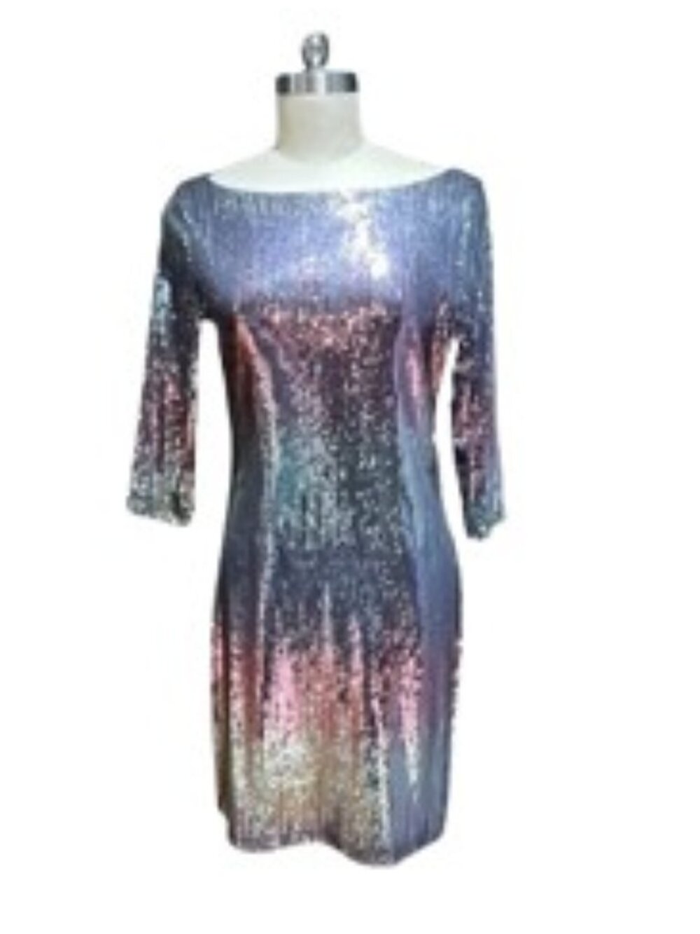 Karen Kane Iridescent Multi-Color Sequin Midi Dress - LIKE NEW